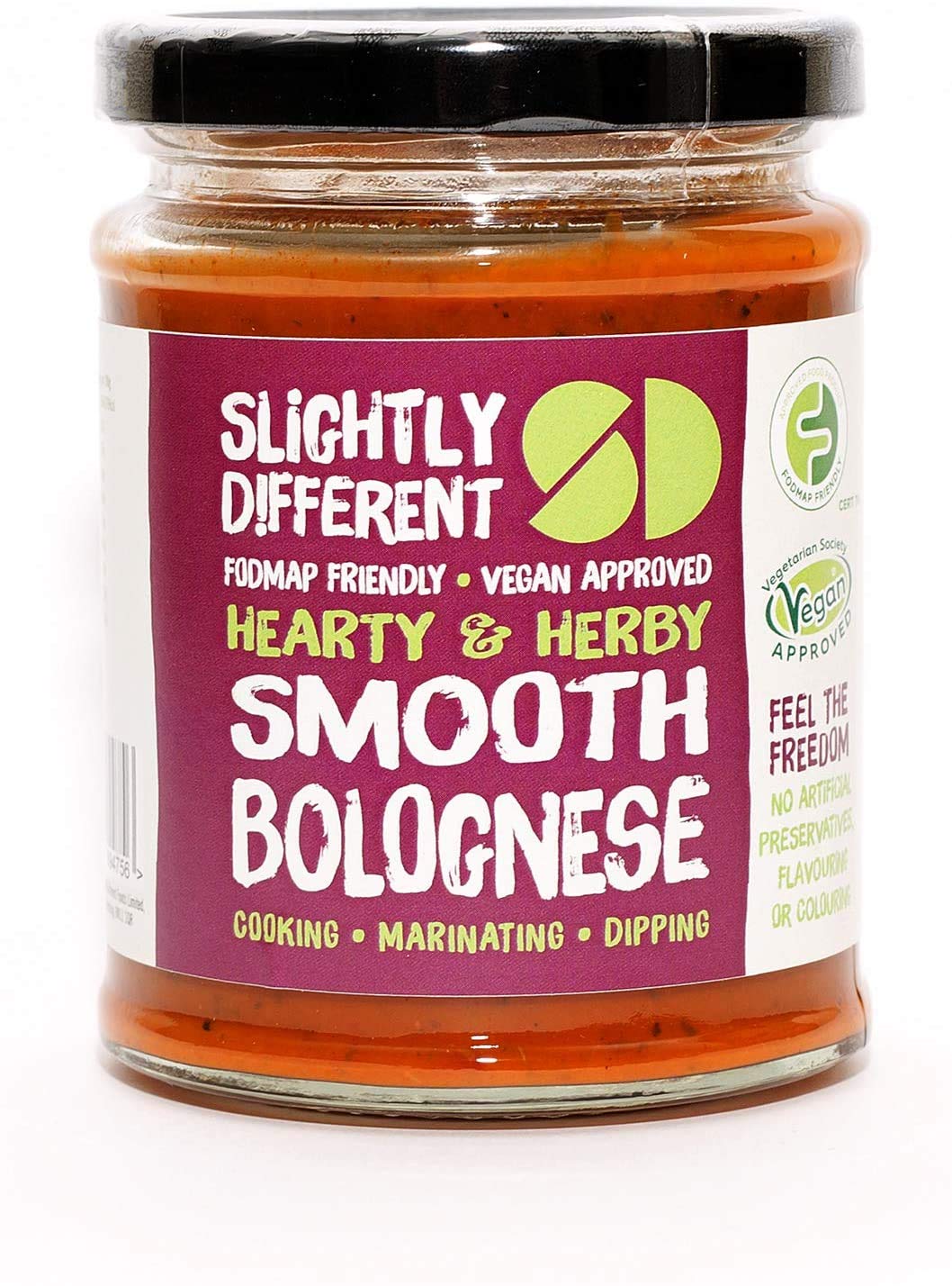 Deliciously Different Smooth Bolognese Low FODMAP Cooking- Marinating Dipping sauce. 260g FODMAP Friendly certified & Vegan Approved & excludes the 14 major allergens