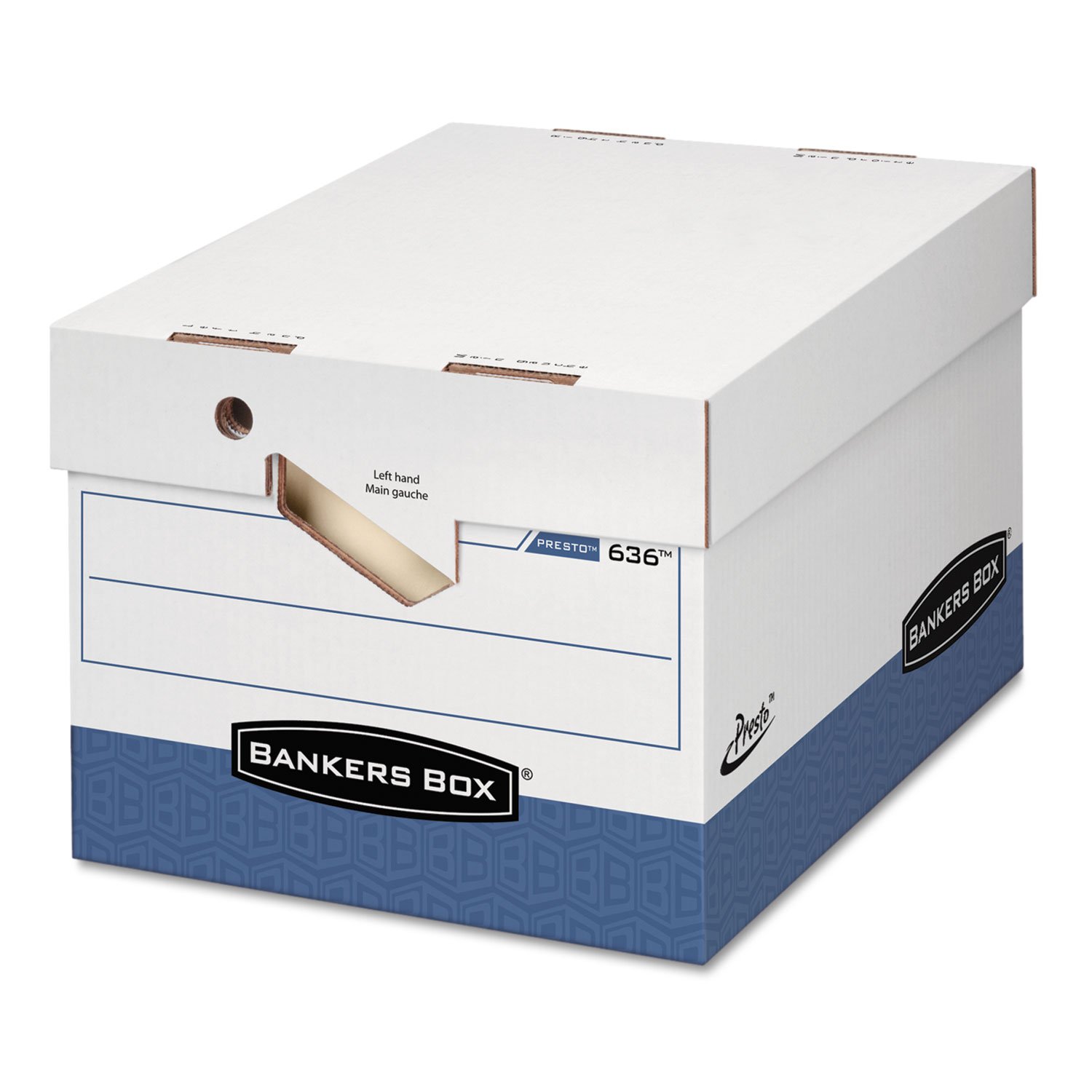 Bankers Box 0063601 Storage Box,w/Locking Lid,12-Inch x15-Inch x10-Inch,12/CT,WE/BE