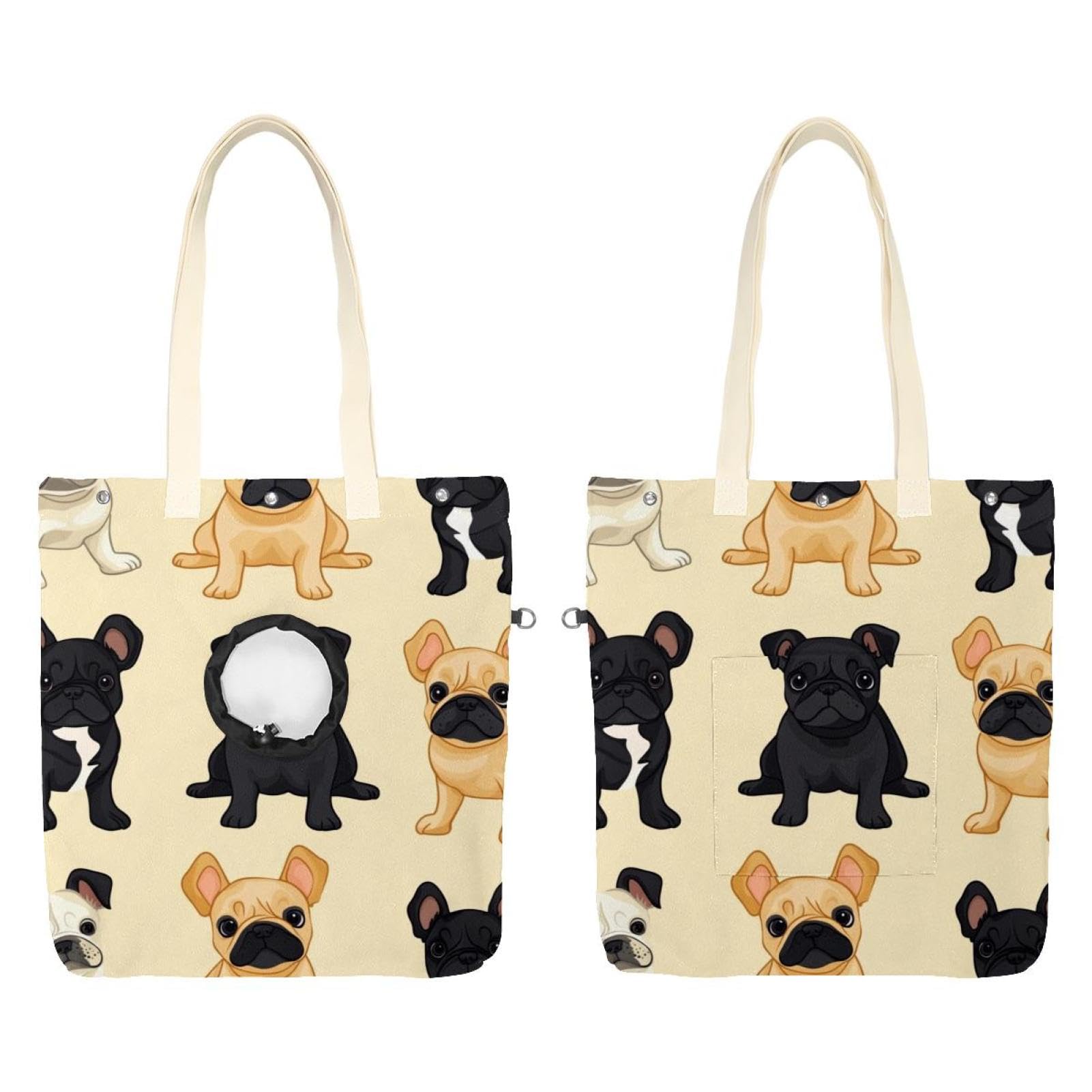 Sac à bandoulière en toile pour animaux : solution anti-stress pour transporter votre chiot