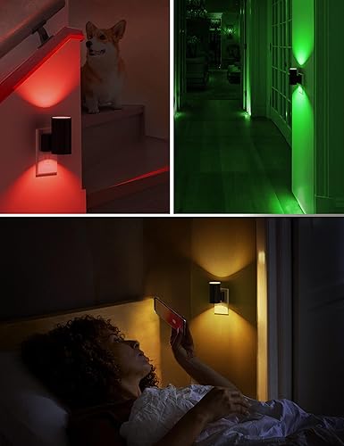Miniatura 4 de L LOHAS LED Luz nocturna, luces nocturnas enchufables a la pared, sensor de luz, luz nocturna de encendido/apagado automático, decoración del hogar