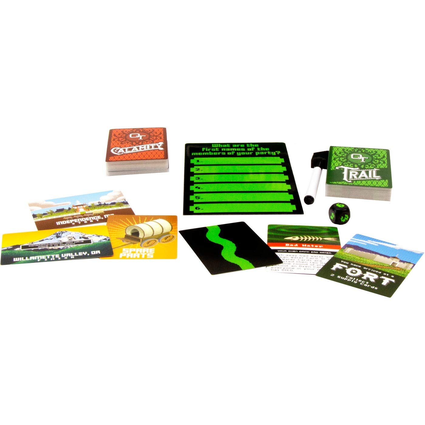 Amazon.com: The Oregon Trail Card Game Plus Bonus Green/Gold Die … (Oregon  Trail)