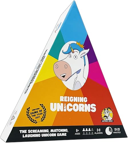 Reigning Unicorns, juego de cartas de unicornio gritando, divertido y rápido juego de fiesta para adultos noche de juego, lo mejor para niñas, niños