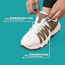 YOHO Tempo Chunky Sneakers for Women |Breathable Mesh Upper, Cushioned Comfort, Lightweight Sole with Support & Grip, Everyday Stylish Casual Shoe-0910 | Cappucino - UK 4 gallery image