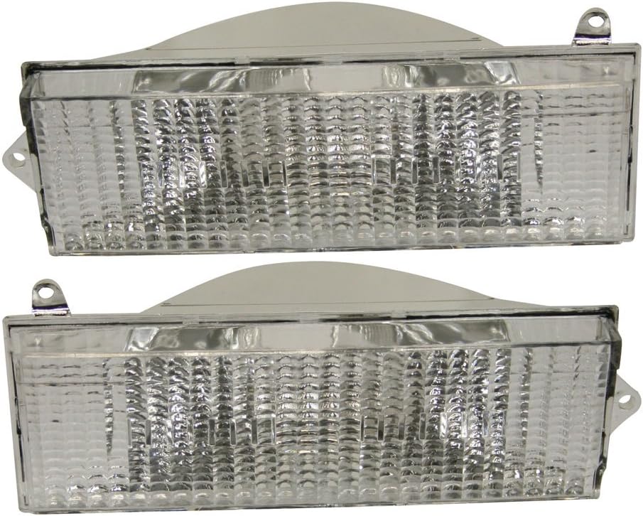 Evan Fischer Turn Signal Light Set Compatible With 1984-1996 Jeep Cherokee, Fits 1986-1992 Jeep Comanche, Fits 1984-1985 Jeep Wagoneer Front Driver and Passenger Side CH2531101, CH2530101
