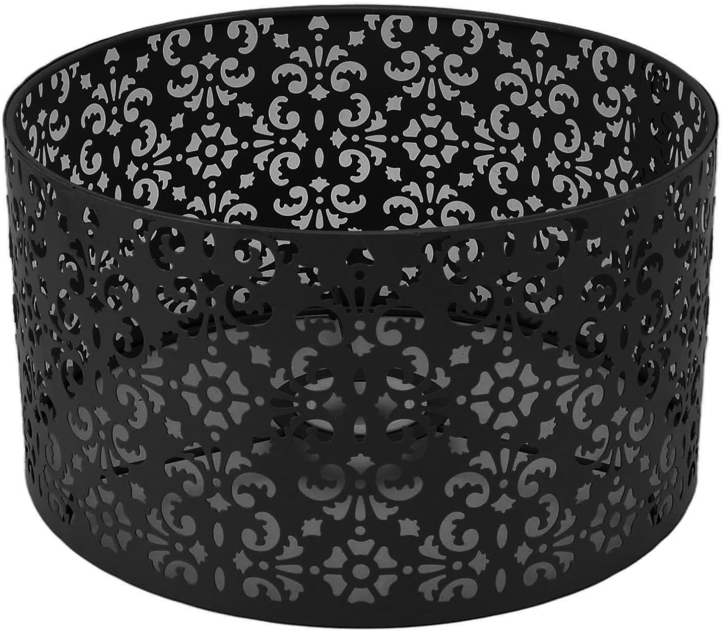 Pssopp Hollow Out Iron Lamp Shade Decorative Table Lampshade Chandelier Lampshade for E27 E14 Floor Lamps Chandeliers (Black)