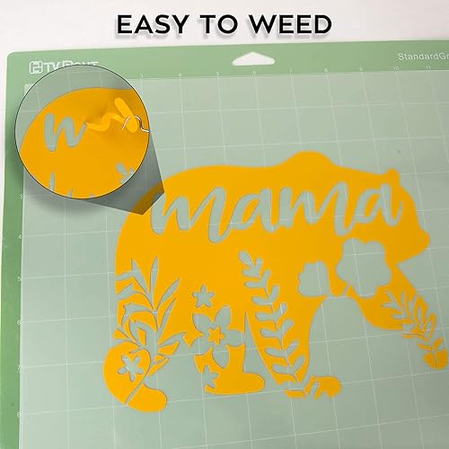 Miniatura 5 de Vinilo para Cricut  Juego de hojas de vinilo adhesivas permanentes  Hojas de vinilo de 12 x 12 pulgadas  30.48 x 30.48 cm. y hojas de cinta de