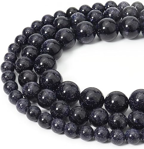 Miniatura 137 de 60 cuentas de piedras preciosas naturales de lapislázuli de 0.236 pulgadas (0.236 in) con cristal curativo energético, cuentas redondas sueltas