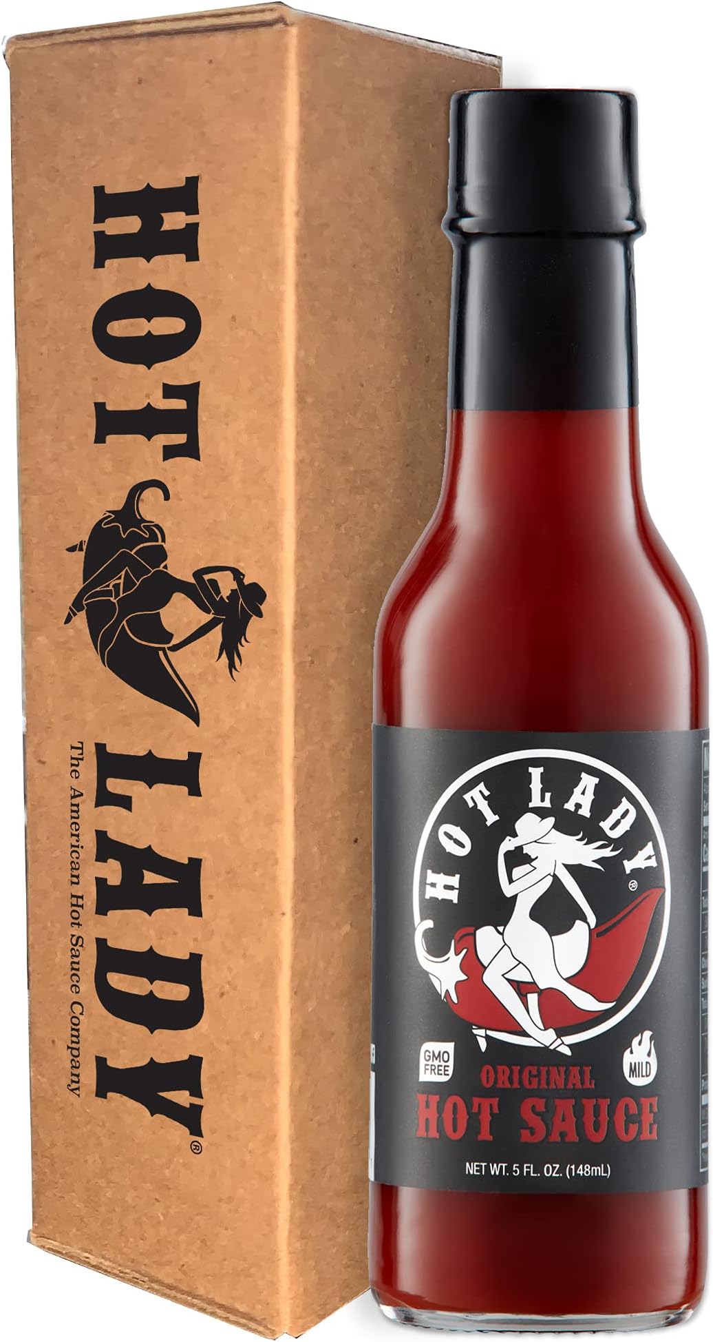 Hot Lady Hot Sauce – All Natural Gourmet Chili Sauce, Ripe Chili Peppers, GMO and Gluten Free, No Additives or Preservatives, Vegan Friendly (5 oz) (Original)