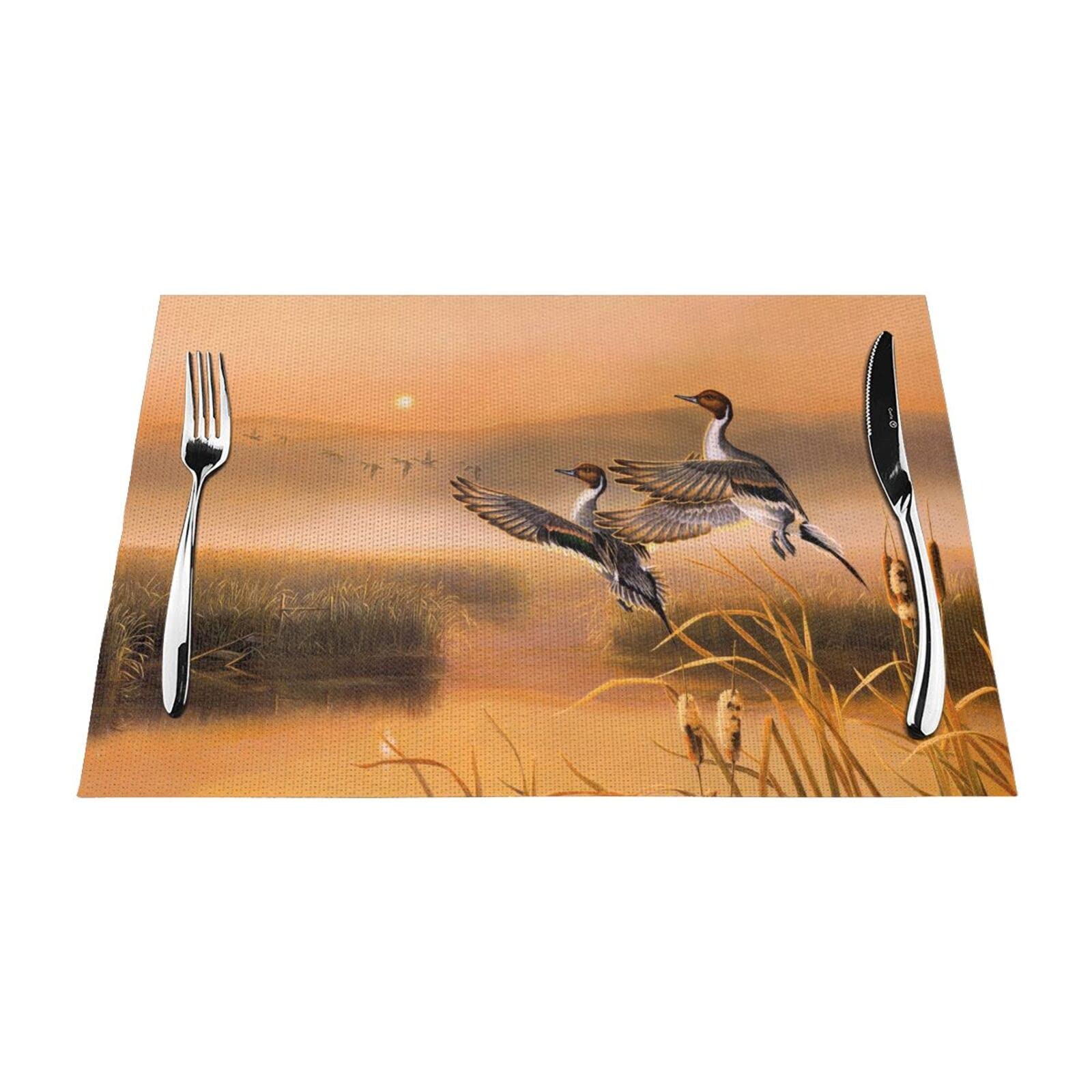 Set de table anti tache chaleur canards lot de 4 pour protéger la table
