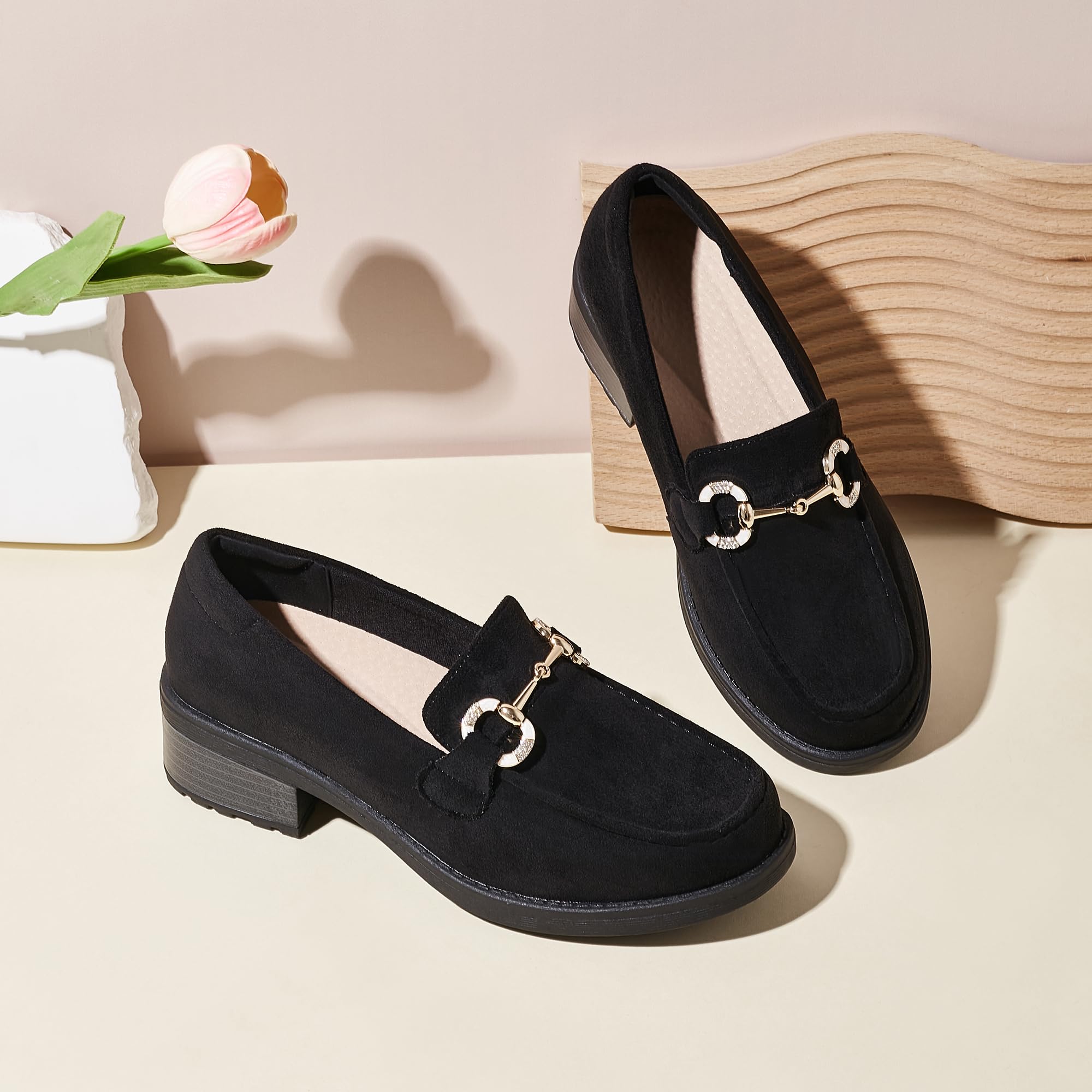 Loafers für Frauen - Bequeme Mokassins mit Sohlenplattform, geeignet für Büro, Freizeit und Arbeit
