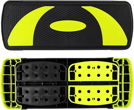 31 Inch Adjustable Workout Aerobic Step, Exercise Platform Trainer w 4 Adjustable Risers for Home Gym Fitness Workout,Lightweight