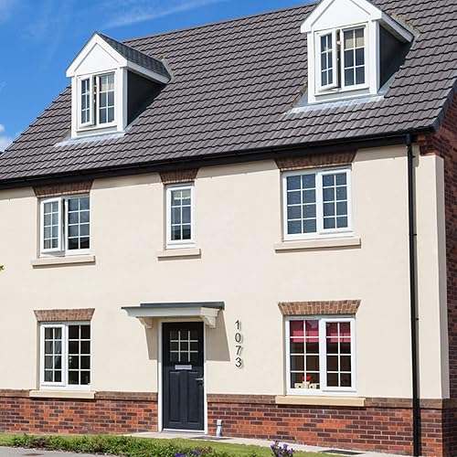 Miniatura 99 de DEWEL Números flotantes de casa grandes de 8 pulgadas para exteriores, decoración de números de dirección de casa modernos negros para señalización