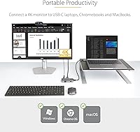 Vista 2 de StarTech.com Adaptador multipuerto USB-C, 4K 60Hz HDMI W/HDR, concentrador USB de 3 puertos, paso de entrega de energía de 100 W, mini estación