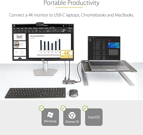 Miniatura 2 de StarTech.com Adaptador multipuerto USB-C, 4K 60Hz HDMI WHDR, concentrador USB de 3 puertos, paso de entrega de energía de 100 W, mini estación de