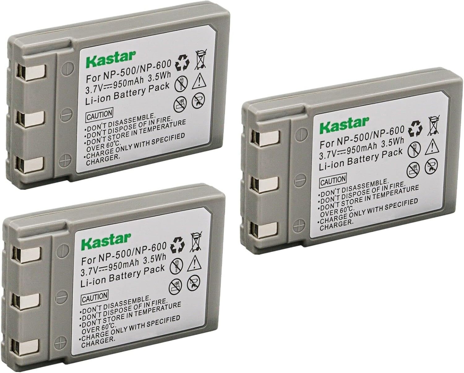Kastar Battery 4-Pack Replacement for Konica DR-LB4, Minolta NP-500 NP-600 Battery, Konica Revio KD-310 KD-310Z KD-400Z KD-410Z KD-500Z KD-510Z, Minolta DiMage G400, DiMage G500, DiMage G600 Camera