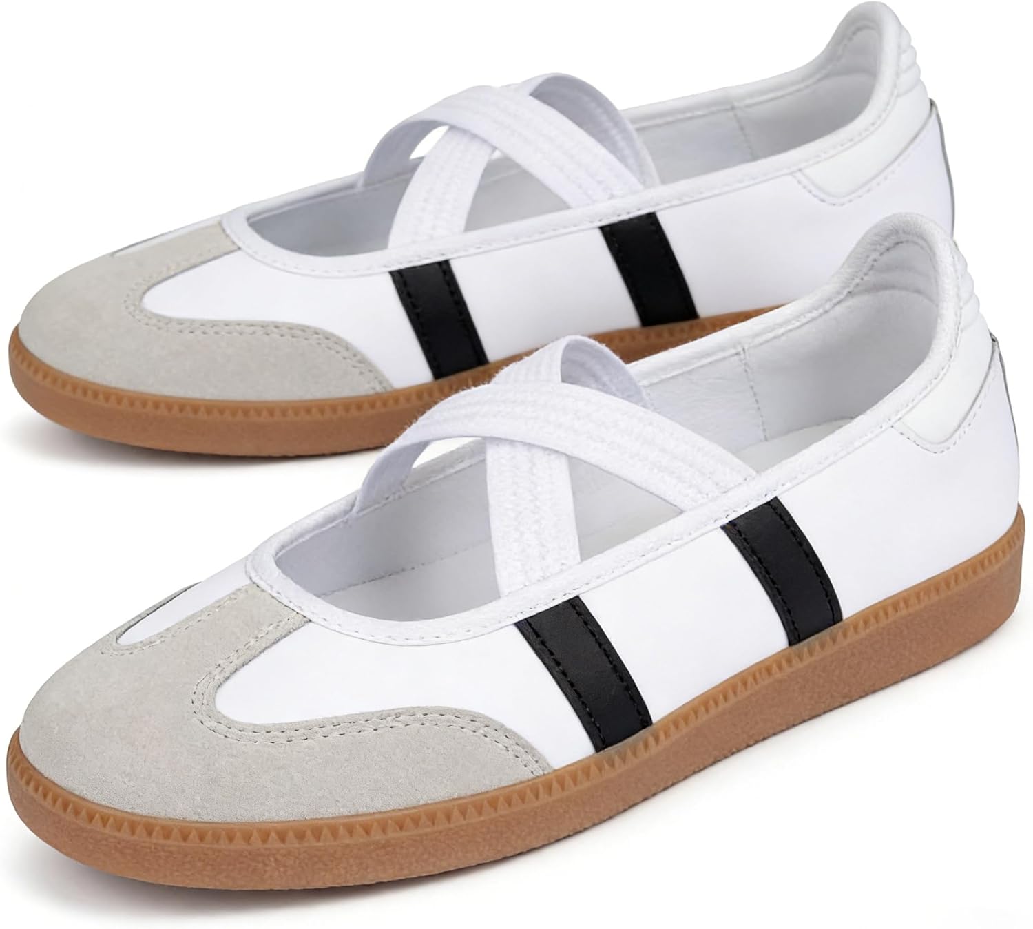 Tigeridea Sneakers for Women Comfortable Business Casual Slip on Tennis Shoes Lightweight Footwear Women's Fashion Retro Mary Jane Sneakers