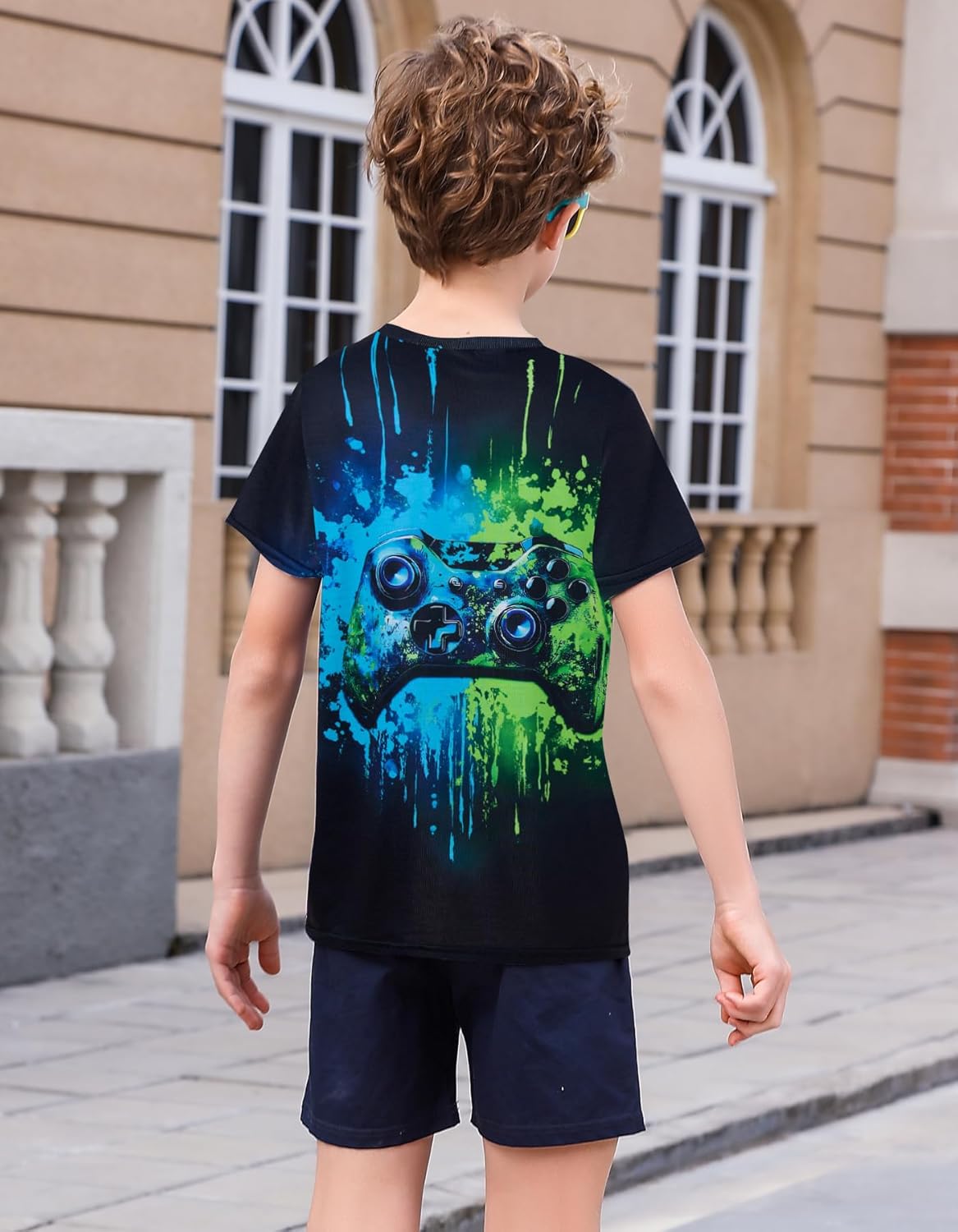 Boys Girls Neon Shirt Short Sleeve Cool 3D Graphic Print Neon Game Summer Tees Tops for 8-12 Years - Image 5