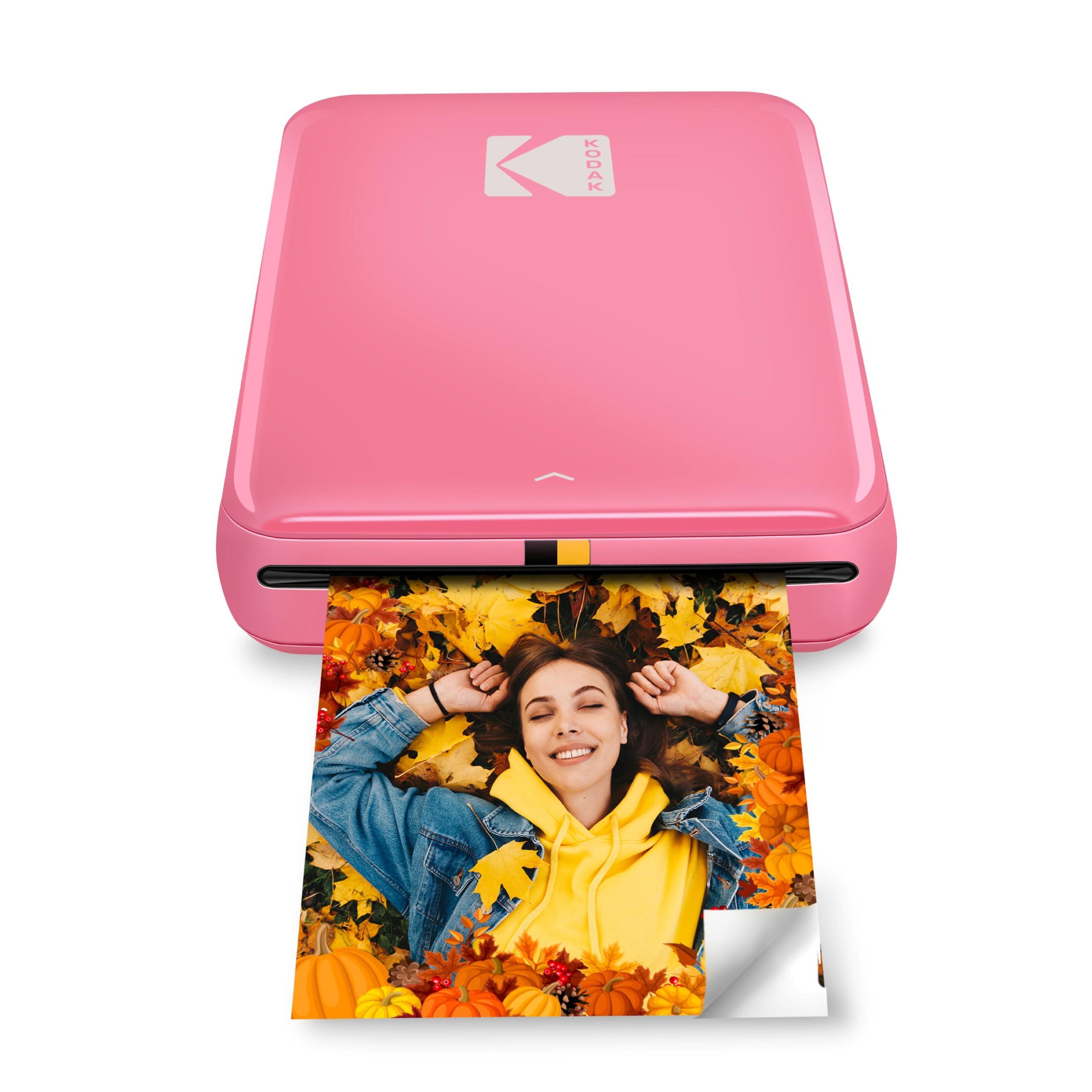 KODAK Step Instant Smartphone Photo Printer, Portable Mini Color Wireless Mobile Printer, Zink 2x3” (5.1x7.5 cm) Sticky-Back Photos, Bluetooth Compatible with iOS &amp; Android Devices, Editing App, Pink