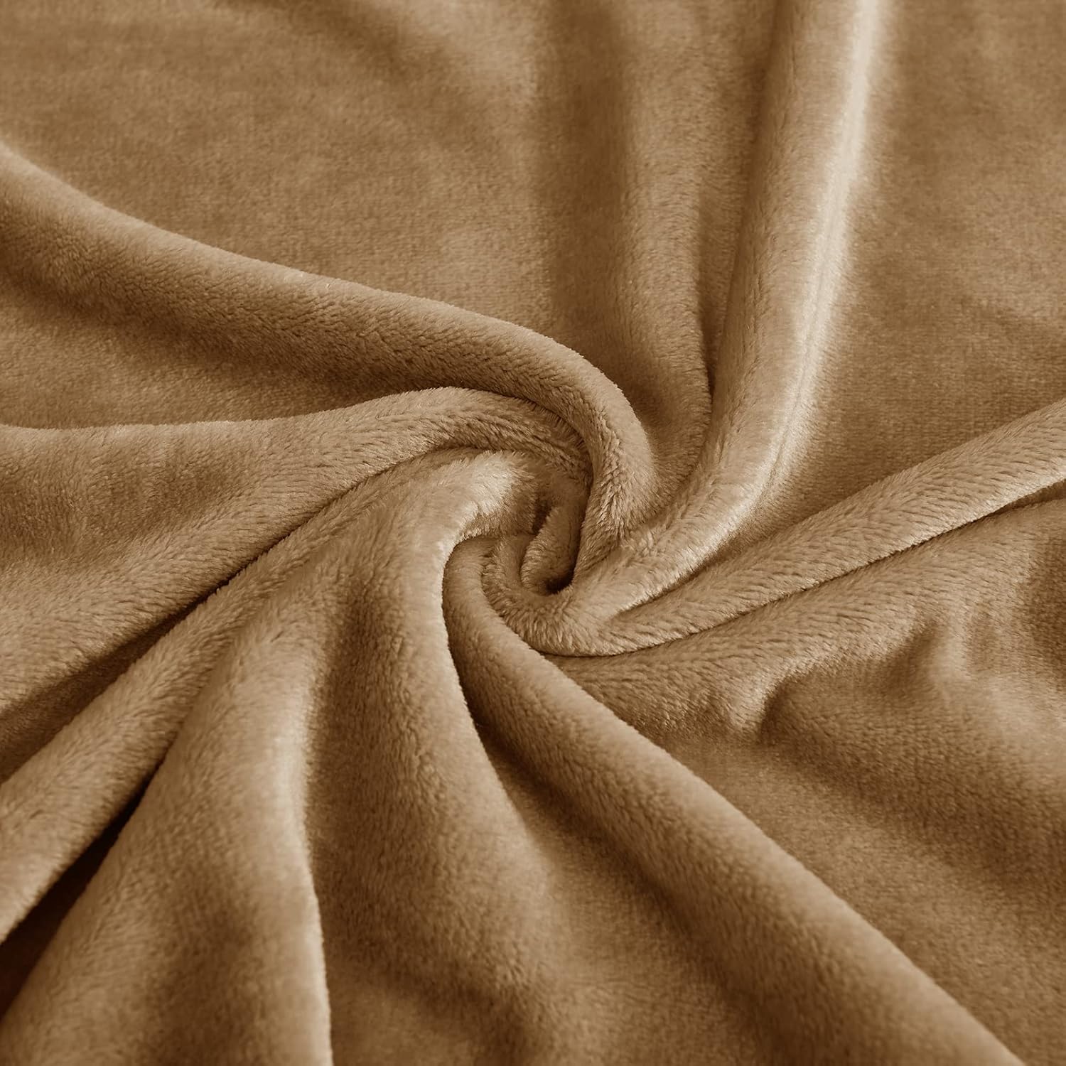 StangH Camel Fleece Bed Blanket Queen Size - Flannel Super Soft Throw Blanket for Babies, Cozy Microfiber Plush Fuzzy Blankets for Couch Sofa Decoration, (Queen Size 90 x 90, Camel)