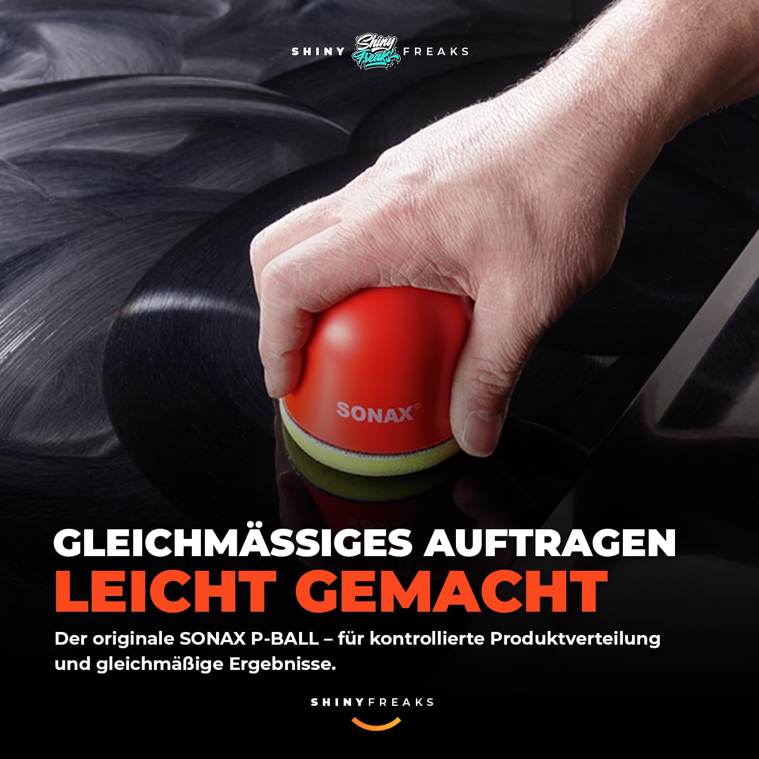 Politurset: SONAX Polish+Wax Color schwarz (500 ml) Auto Politur mit schwarzenFarbpigmenten und Wachsanteilen +Applikator + Mikrofasertücher | mühelos zum perfekten Polierergebnis | 6-Teilig