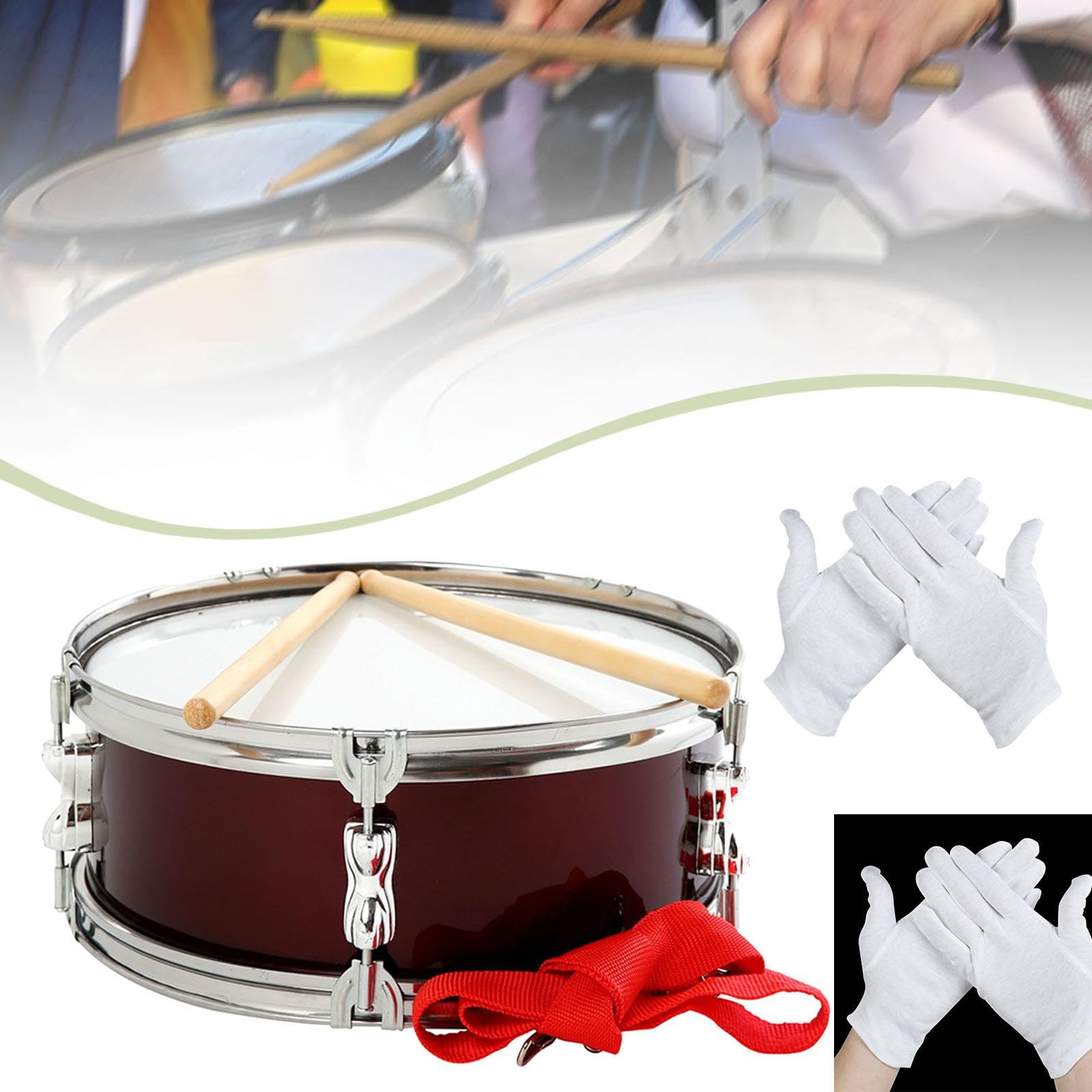 F Fityle Rullante Set Strumento a Percussione Professionale con Bacchette con Guanti e Tracolla per Studenti Principianti Esercitazione sul Palco
