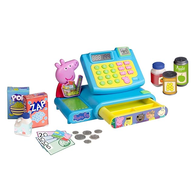 Foto 5 de 8 de Peppa Pig, Caja Registradora, Juguete Infantil, Producto Oficial Peppa Pig, Multicolor (CyP Brands)