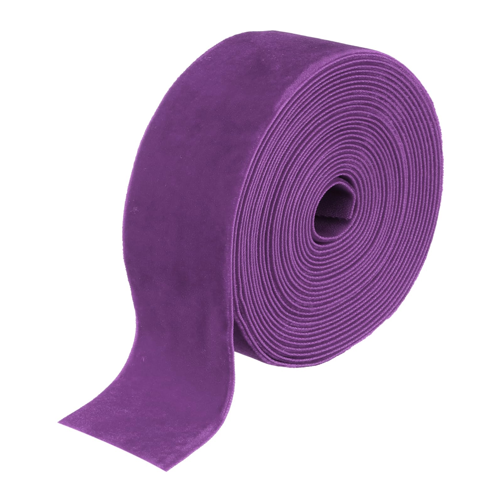 sourcing map Velvet Ribbon 1.5 Inch x 5 Yard Single Face Spool Silky Velvet Fabric for Bouquets DIY Crafts Gift Wrapping Wedding Party Dark Purple
