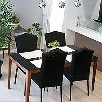 Vista 228 de Juego de 6 fundas elásticas para sillas de comedor, extraíbles y lavables, para sillas de comedor, hotel, ceremonia