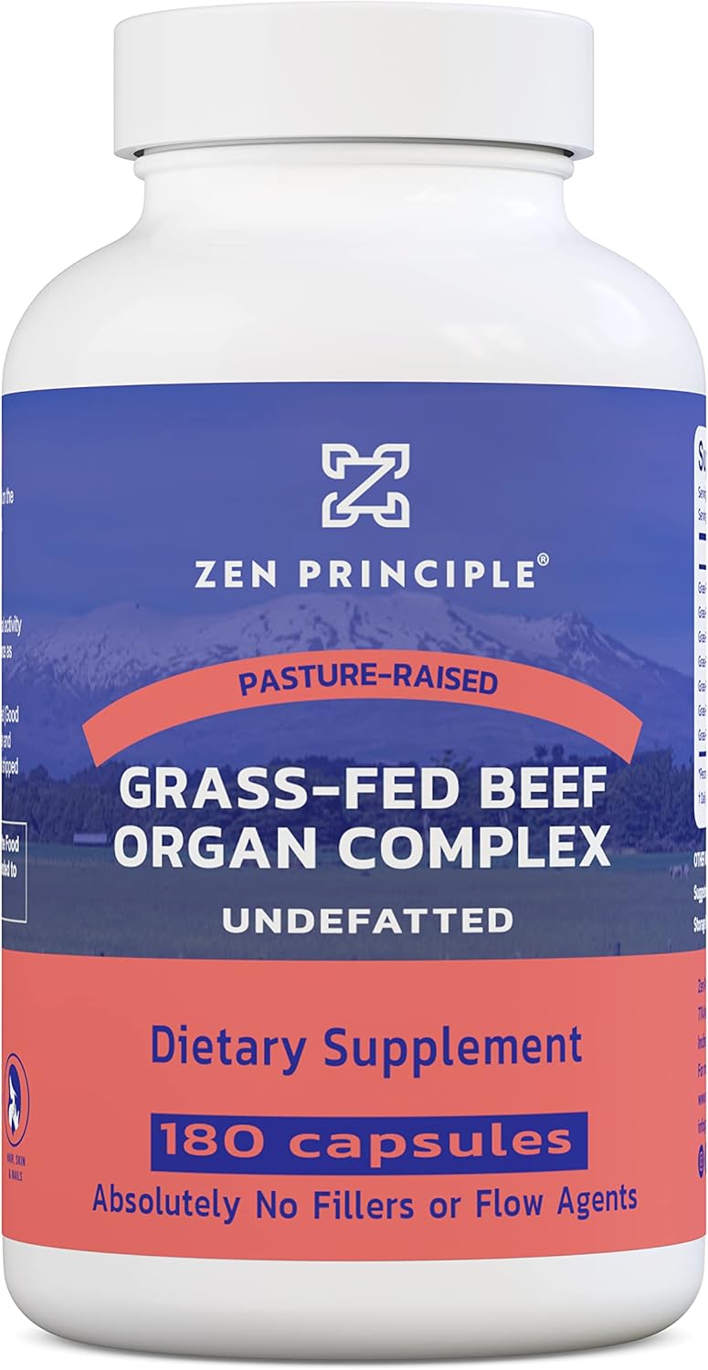 Grass Fed Beef Organs - Desiccated Liver, Heart, Kidney, Pancreas, Spleen, Intestine, Tripe/Stomach. Beef Organ Supplements : Health & Household