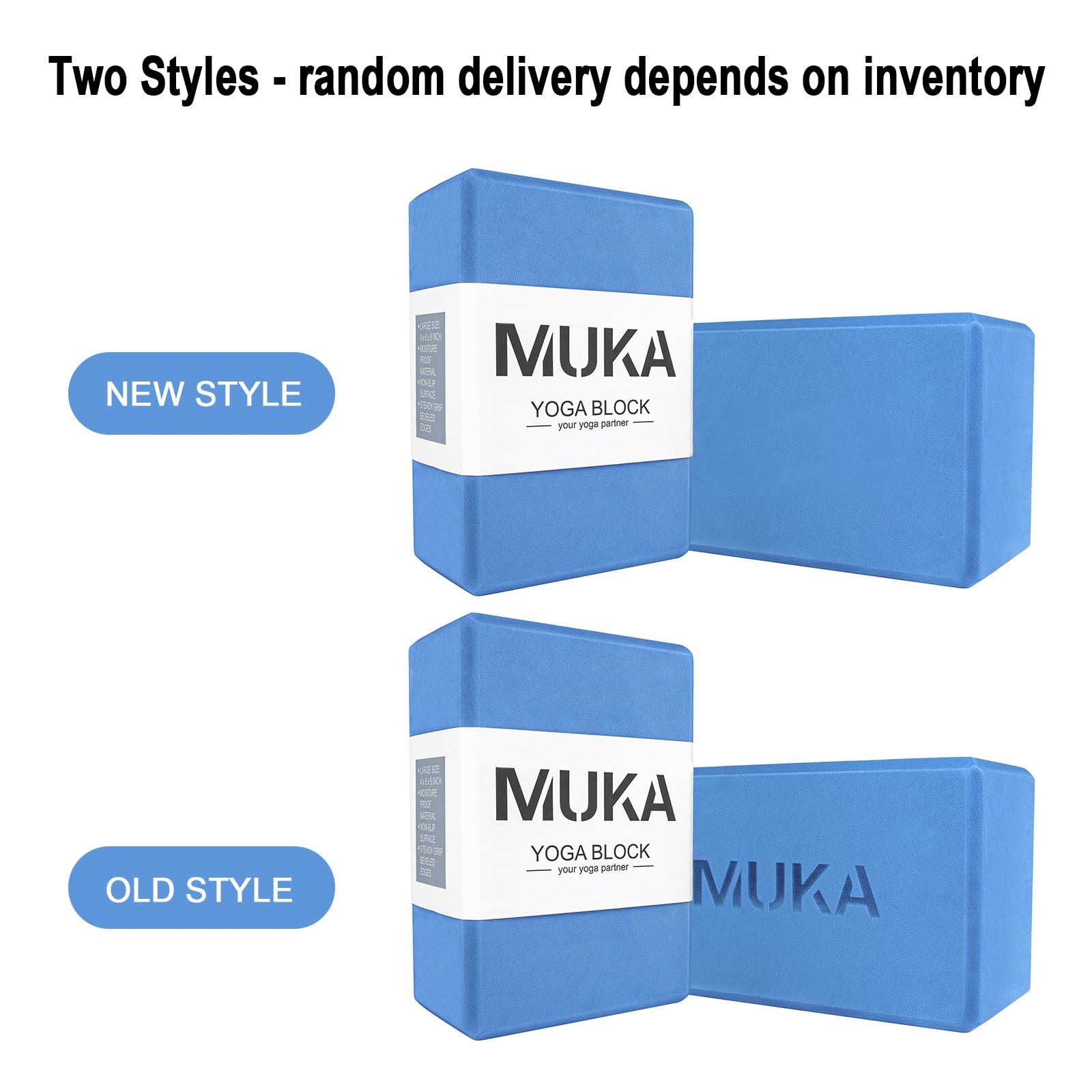 GOGO 24 Packs Yoga Block Wholesale, Blue Exercise Blocks High Density Yoga Brick Workout 9x6x4 Inch