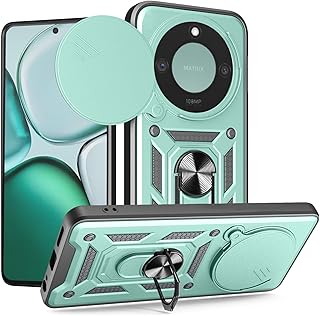 Case Cover Shock resistant UNBLACK Sliding CamShield TPU + PC Compatible with Honor X9C Smart (Green)