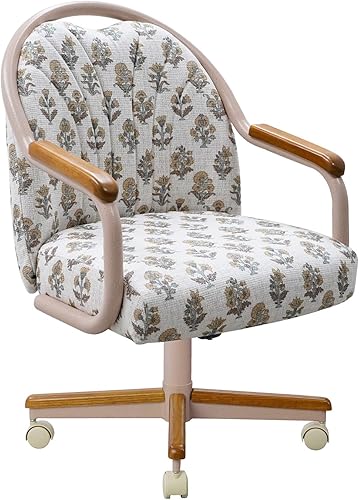 Miniatura 11 de Chromcraft Juego de 4 sillas de comedor de cocina, giratorias, sillas de comedor, sillas tapizadas de espuma viscoelástica con ruedas giratorias