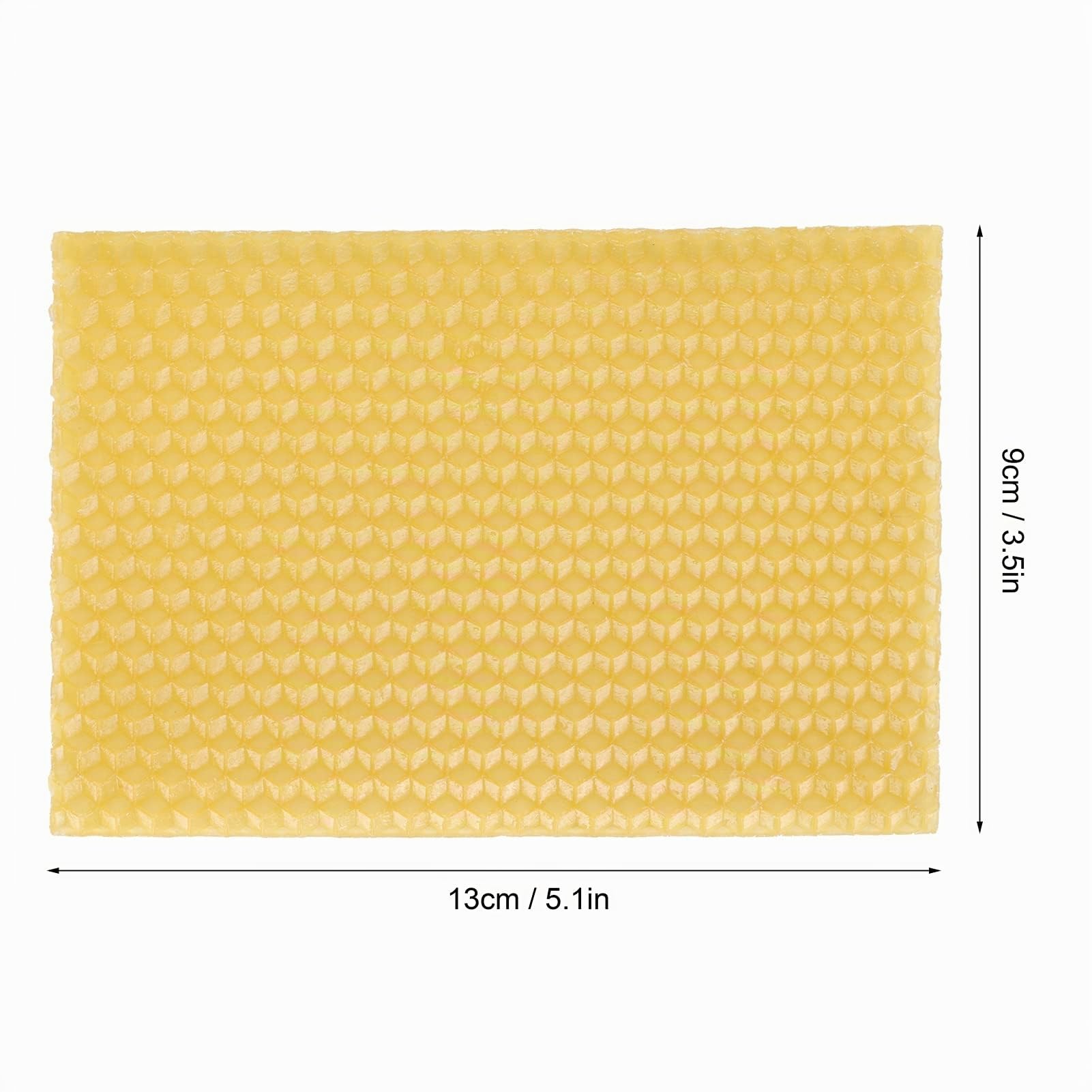 10 Feuilles de Cire d'Abeille Gaufrée pour Cadre de Ruche d'Abeilles 5,1 x 3,5 Pouces Idéal pour l'Apiculture et le Polissage de Sols et Meubles