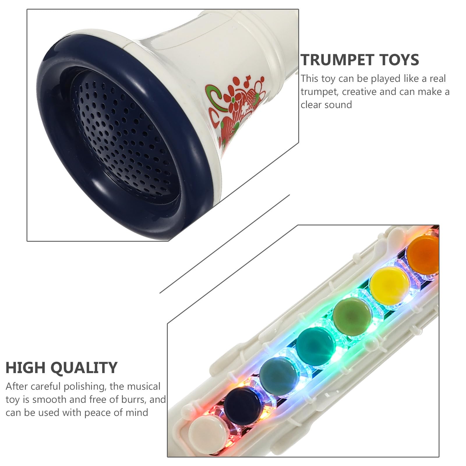 Giocattolo Clarinetto per in Plastica ABS Resistente Piccolo Strumento Musicale Educativo Suonatore a Soffio Leggero e Portatile per Apprendimento e Gioco Creativo