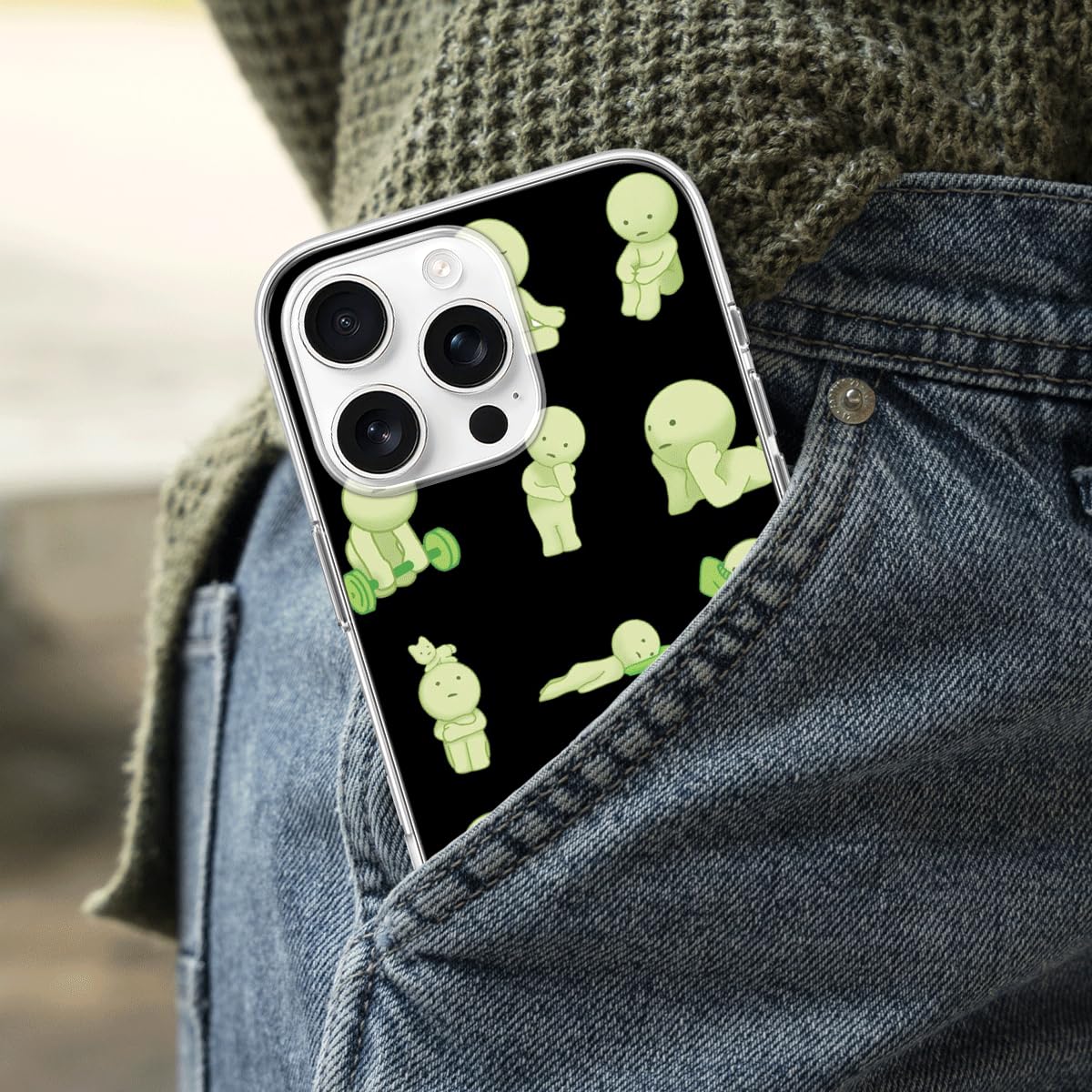 Amazon.com: Phone Case Compatible with iPhone Smiski Waterproof Sticker Max  Funny 15 Series Pack Pro Transparent Accessories Scratch : Cell Phones &  Accessories
