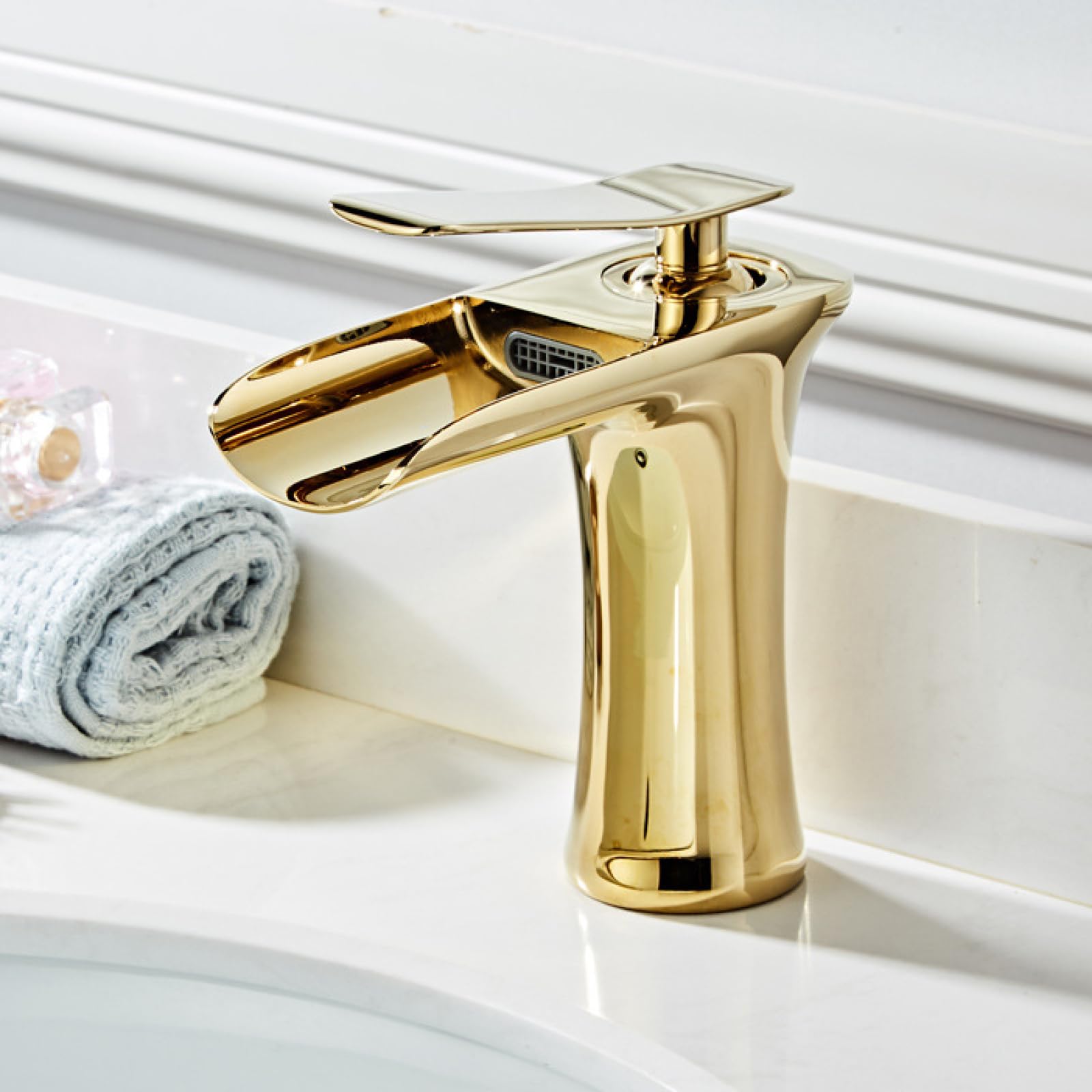 Grifos de lavabo cascada para renovar baños modernos y cuencas LWX 8