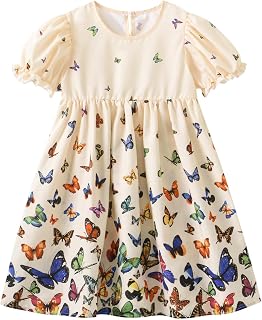 Da Tong Fashion Vestido Estampado Meninas Edição Coreana Super Imortal Flor Doce Manga Curta Meninas Puffy Branco