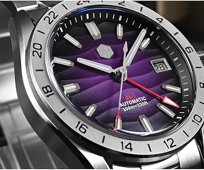 San Martin SN0129 39mm Purple Desert Luxury Men Dress Watch