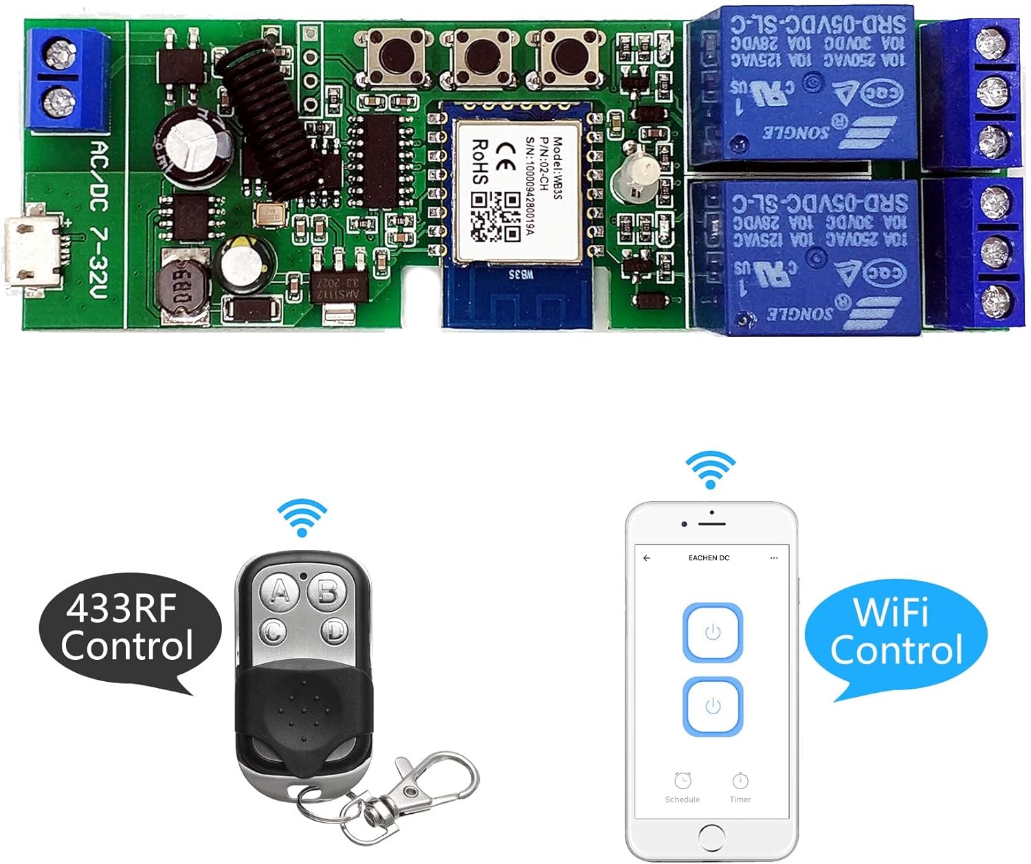 Newgoal Smart Switch with RF remote and app control