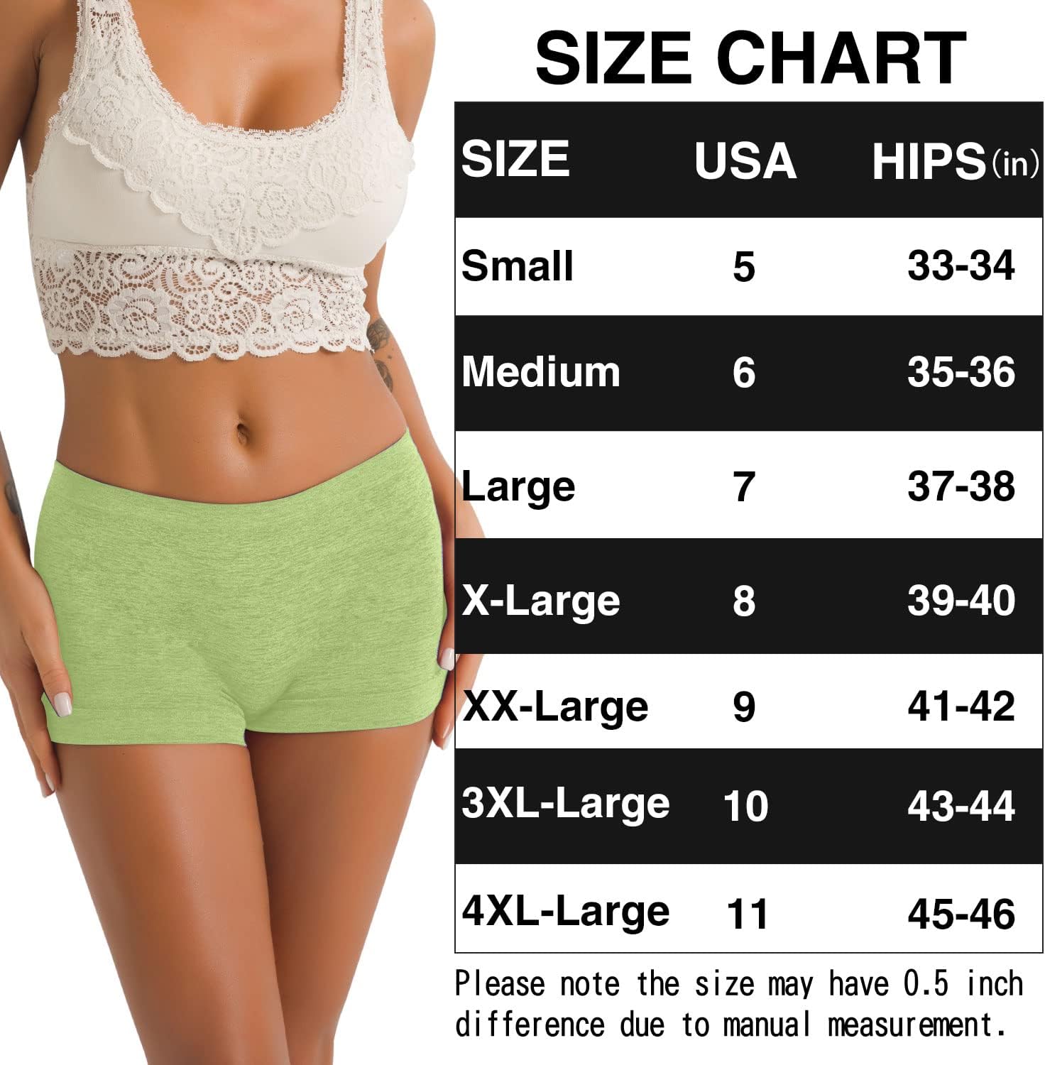 R RUXIA Women's Boyshorts Underwear Seamless Boy Shorts Panties Soft Stretch Boxer Briefs 5 Packs(Regular & Plus Size) - Image 7