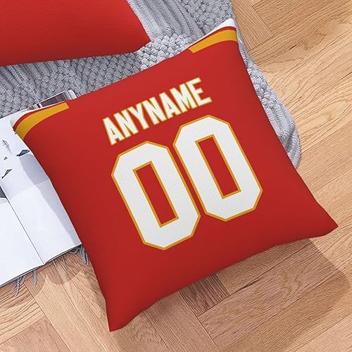 Miniatura 6 de Almohada decorativa para fanáticos del fútbol con cualquier nombre y número para hombres, mujeres y niños, regalo de 16 x 16, 18 x 18 y 20 x 20