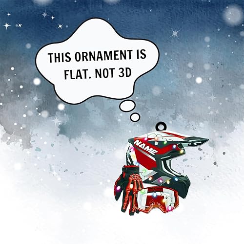 Miniatura 2 de Riveprints Adorno personalizado de moto de motocross para hombres, adorno de motocicleta, adorno de Navidad para bicicleta, adorno de batcycle,