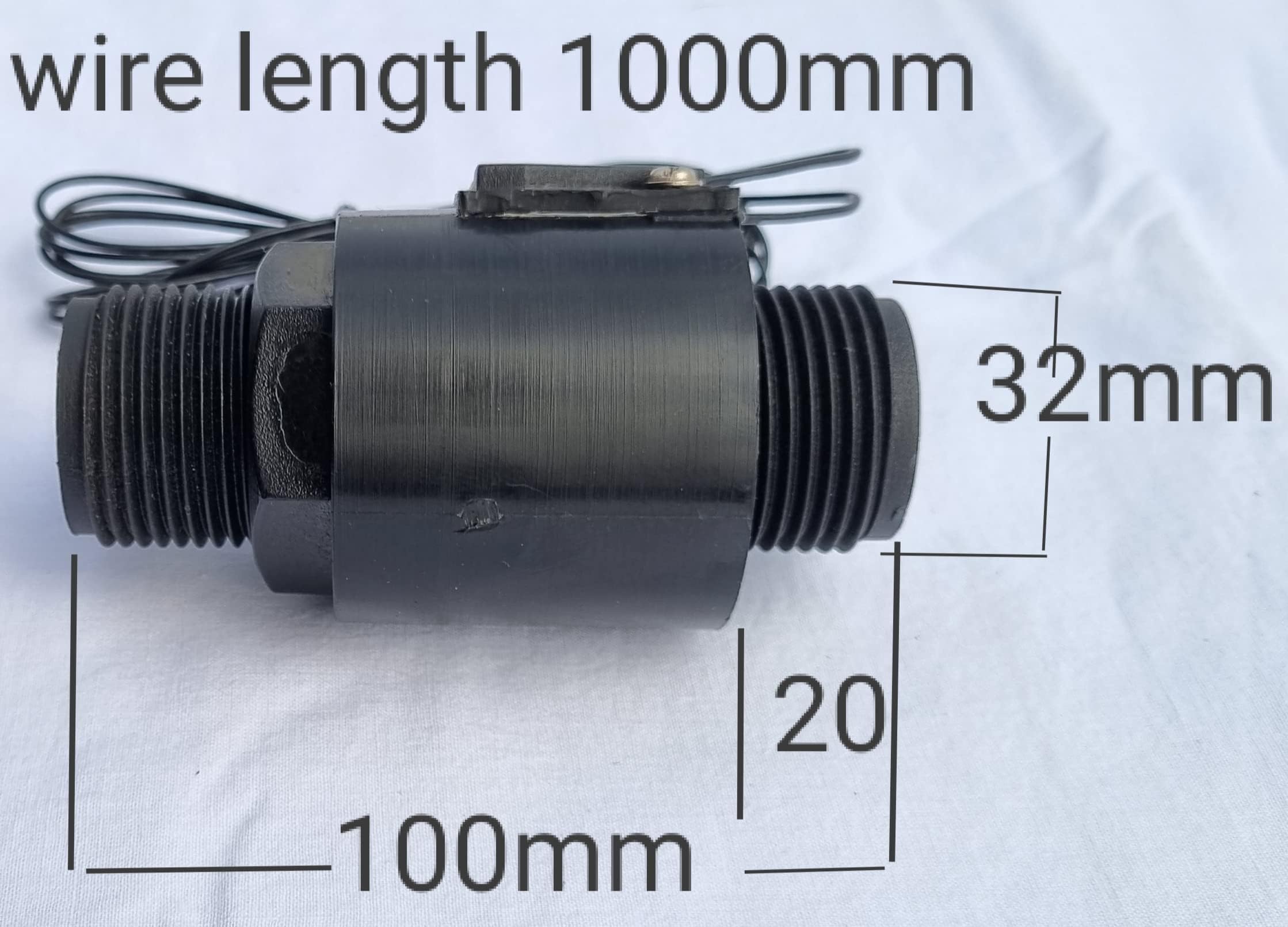 Zenar Solutions 32mm(1 inch) Magnetic Water Flow Switch, Automatic Operation, Black