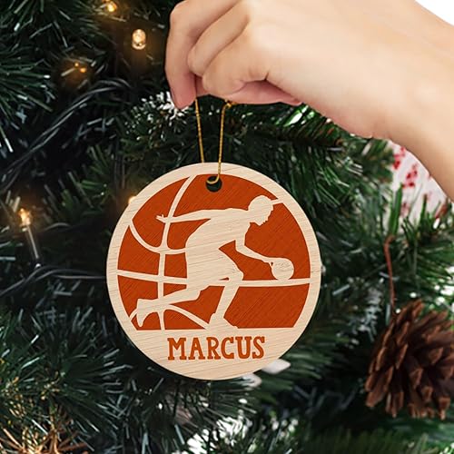Miniatura 5 de Adorno de Navidad personalizado de baloncesto 2024, adorno de Navidad para niño de baloncesto, adornos de baloncesto regalos para amantes del