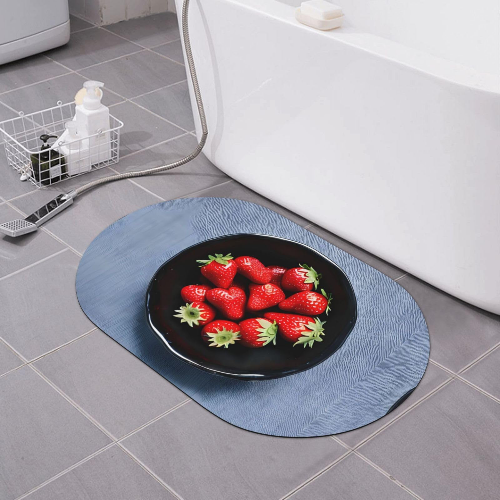 Tapis de douche fraises 40x60 cm absorbant et antidérapant