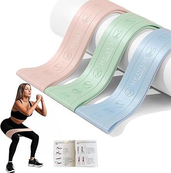 Silicone Resistance Bands Set of 6, 3 Booty Leg Bands, 3 Arm Chest Shoulder Bands, for Whole Body Working Out