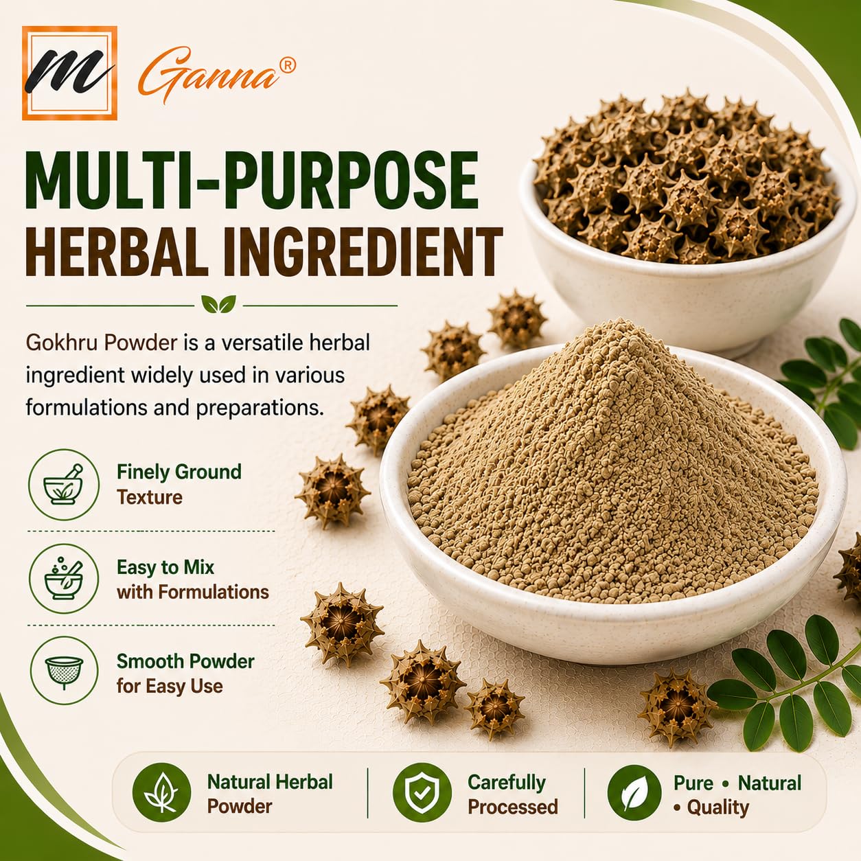 100% Natural Gokhru/Tribulus Terrestris Powder for Skin and Health Care 0.22 LBS / 100 GMS — Amazon image 5