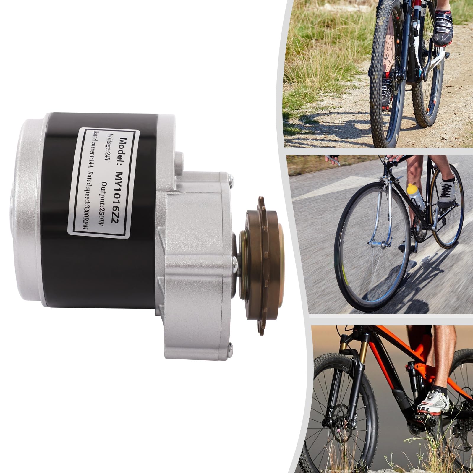 Kit de conversion de vélo électrique 250 W 24 V avec contrôleur de moteur, pignon pour vélo DIY