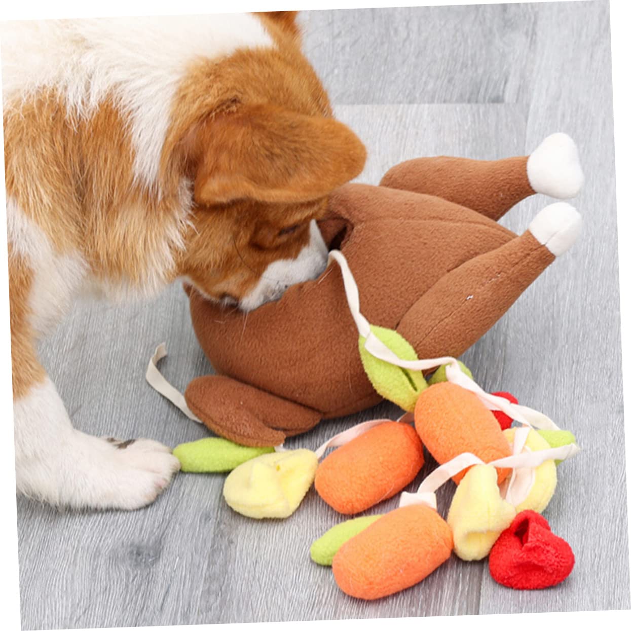 YARNOW 2 Piezas Juguetes Peluche para Mascotas Juguete para Masticar Mascotas Juguete Pollo Acción Gracias Juguetes Pollo para Pollitos Cachorro Comida Forro Polar