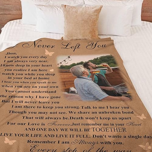 Miniatura 2 de Custom Memorial Blankets with Photos for Loved Ones Lost Personalized Sympathy Bereavement Angel Blanket for Funeral Gift Remembrance Gift, Memory